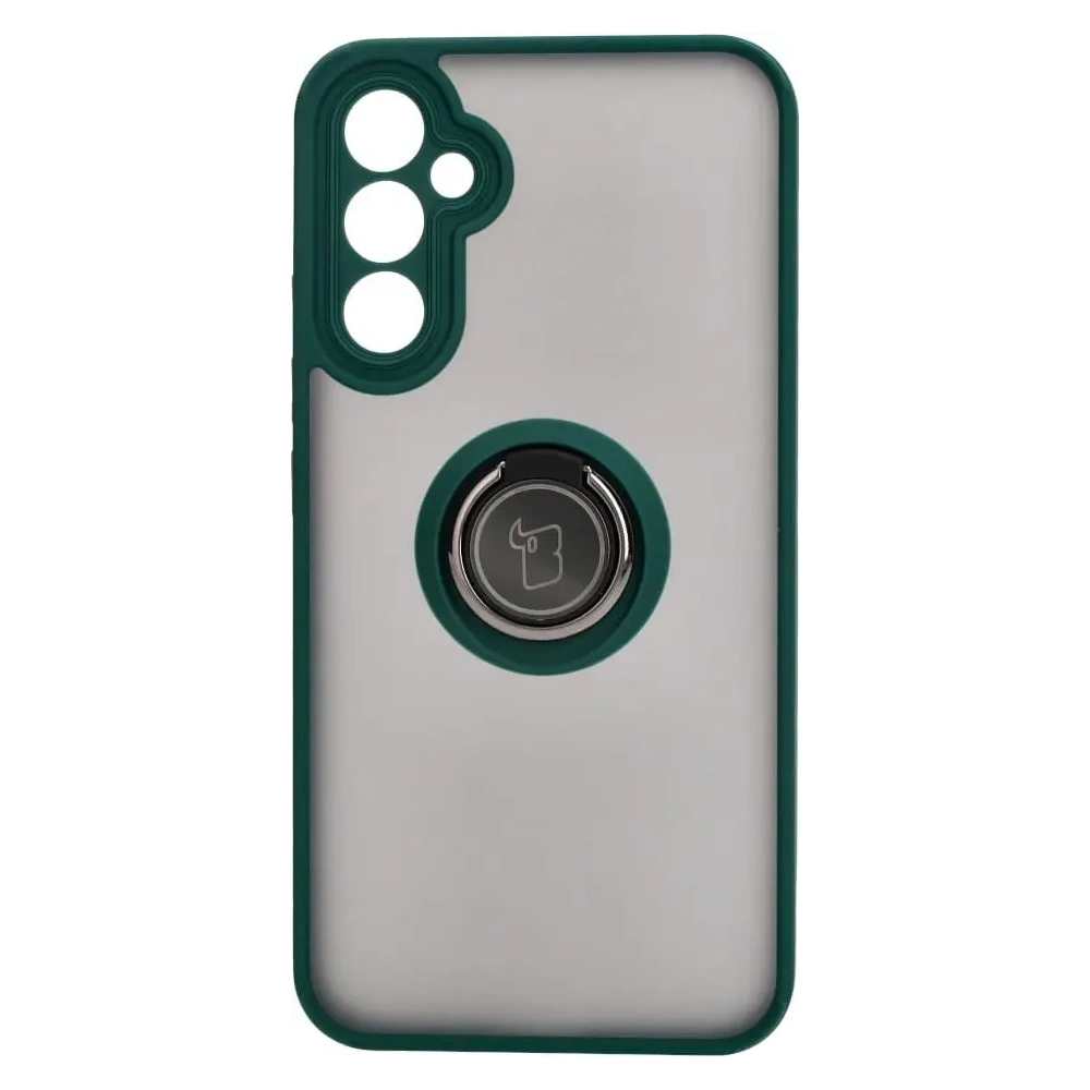 Hurtownia GSM - Etui z uchwytem na palec Bizon Case Hybrid Ring do Samsung Galaxy A34 5G przydymione z ciemnozieloną ramką - BIZ7441 - {ean13} - Hurt