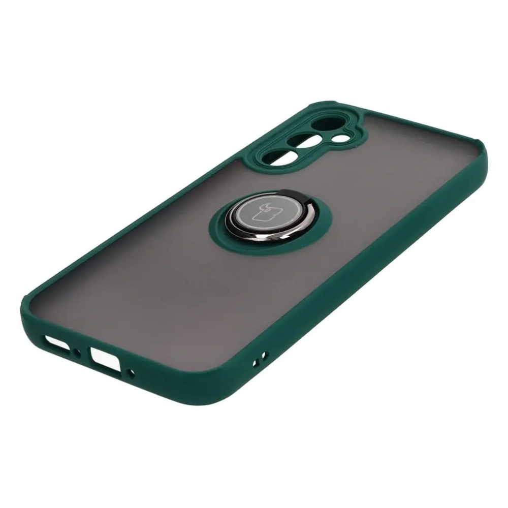 Hurtownia GSM - Etui z uchwytem na palec Bizon Case Hybrid Ring do Samsung Galaxy A34 5G przydymione z ciemnozieloną ramką - BIZ7441 - {ean13} - Hurt