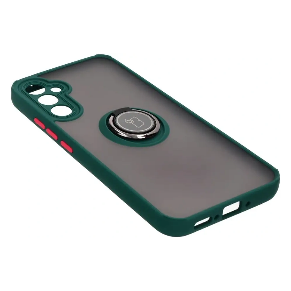 Hurtownia GSM - Etui z uchwytem na palec Bizon Case Hybrid Ring do Samsung Galaxy A34 5G przydymione z ciemnozieloną ramką - BIZ7441 - {ean13} - Hurt