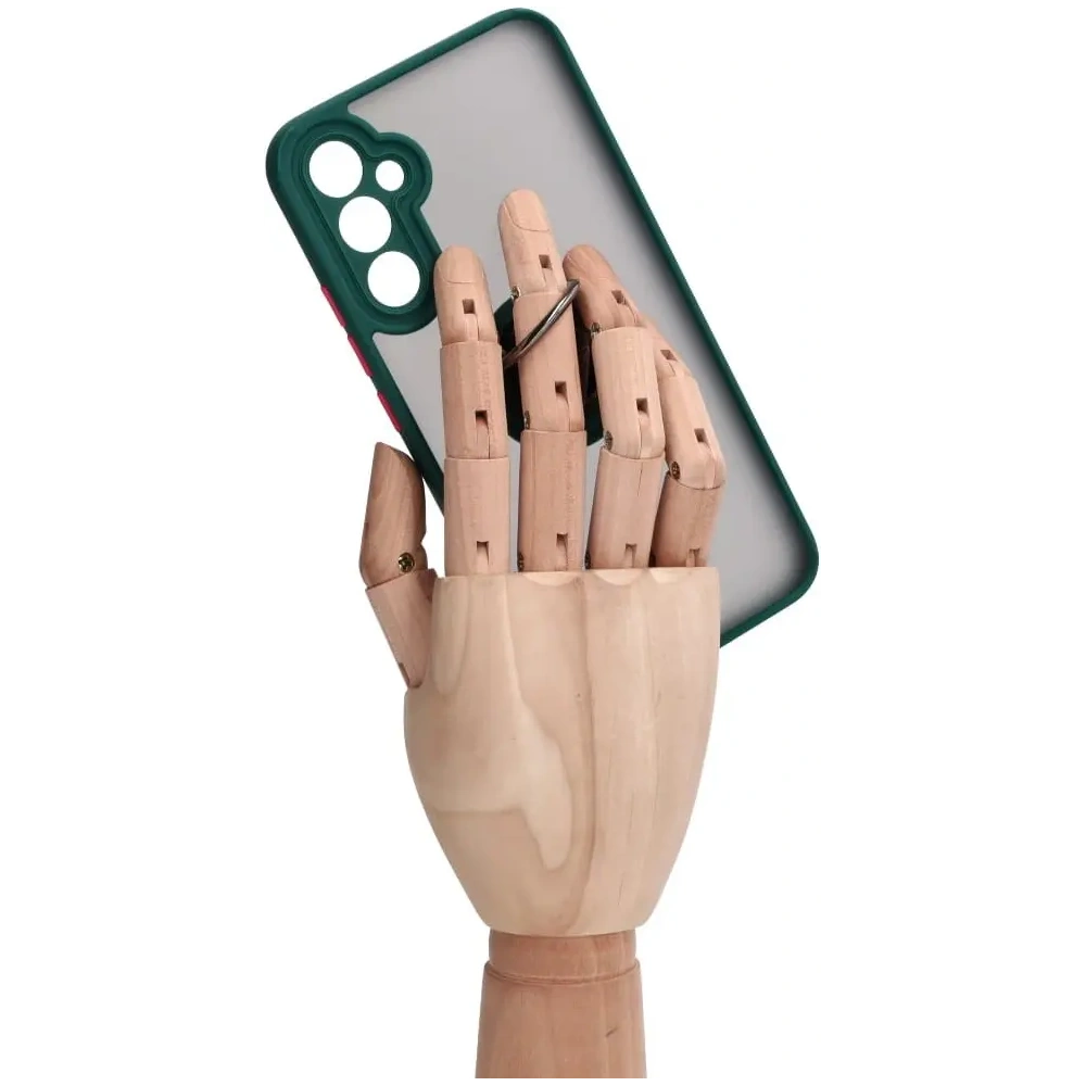 Hurtownia GSM - Bizon Case Hybrid Ring Samsung Galaxy A34 5G fumuriu cu un cadru verde închis - BIZ7441 - {ean13} - Hurt