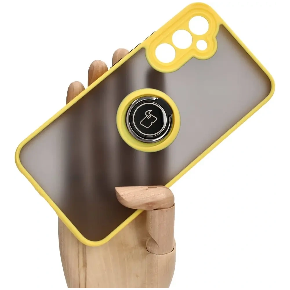 Hurtownia GSM - Bizon Case Hybrid Ring Samsung Galaxy A34 5G füstös sárga kerettel - BIZ1057 - {ean13} - Hurt