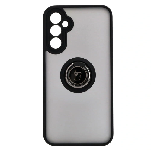 Etui z uchwytem na palec Bizon Case Hybrid Ring do Samsung Galaxy A34 5G przydymione z czarną ramką