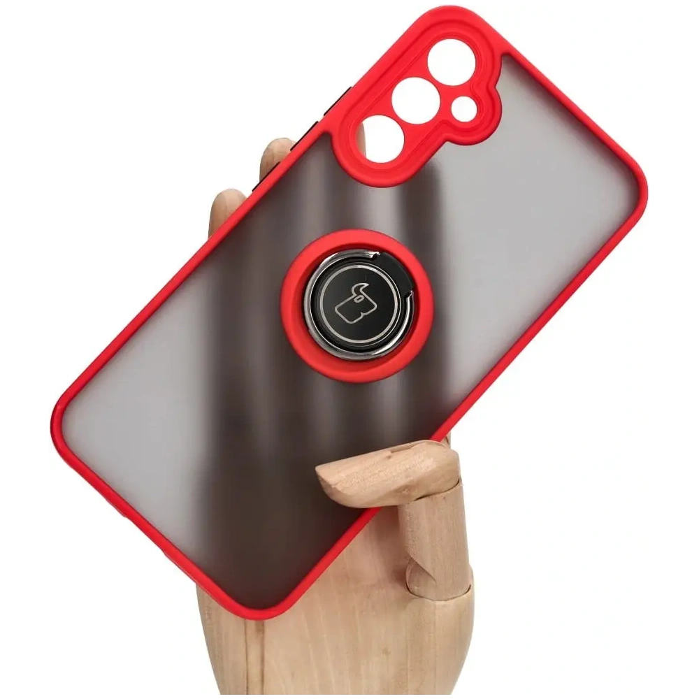 Hurtownia GSM - Bizon Case Hybrid Ring Samsung Galaxy A34 5G füstös piros kerettel - BIZ1059 - {ean13} - Hurt