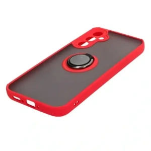 Hurtownia GSM - Etui s úchytem na prst Bizon Case Hybrid Ring pro Samsung Galaxy A34 5G kouřové s červeným rámem - BIZ1059 - {ean13} - Hurt
