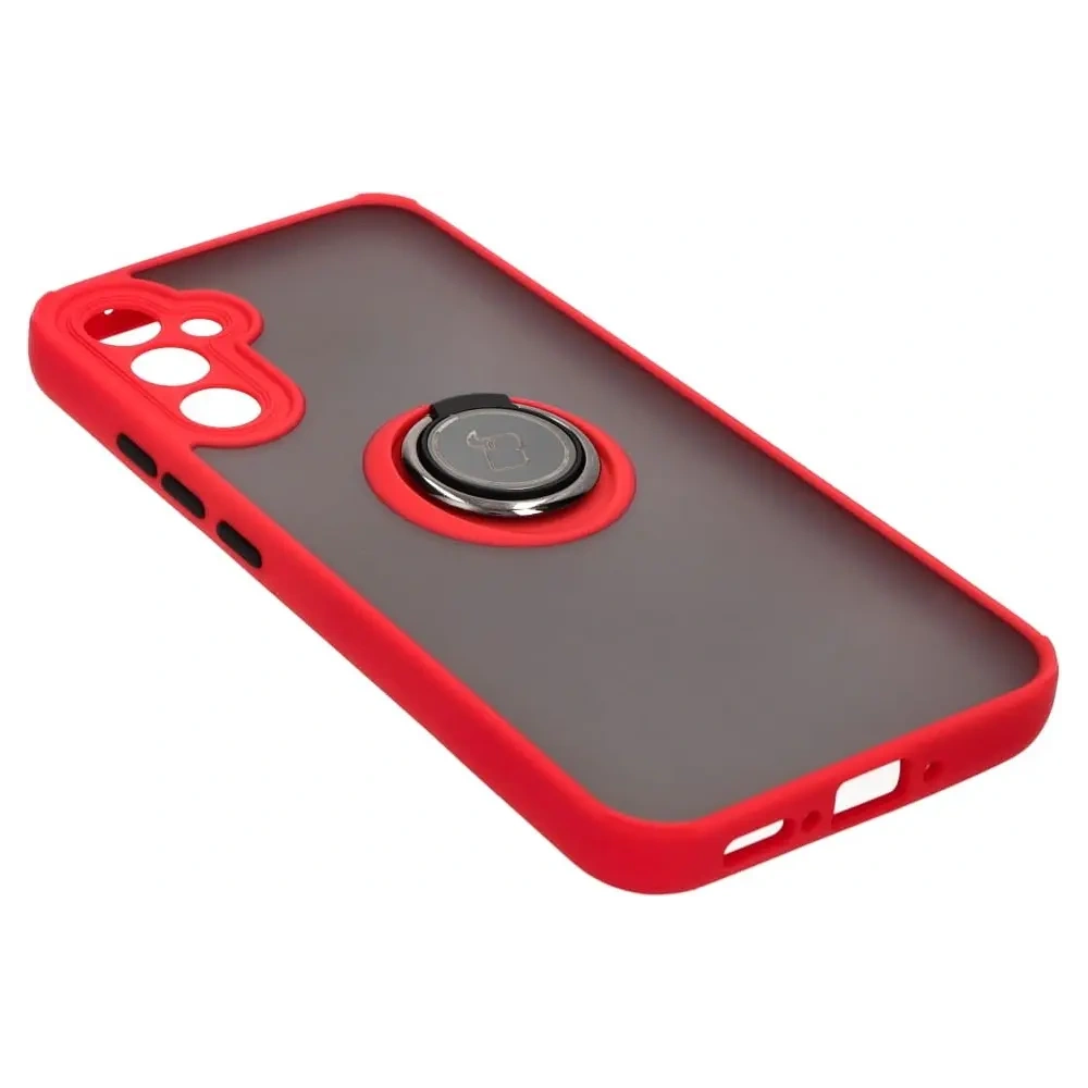Wholesale Bizon Case Hybrid Ring Samsung Galaxy A34 5G smoky with a red frame - BIZ1059 - {ean13} - Hurt