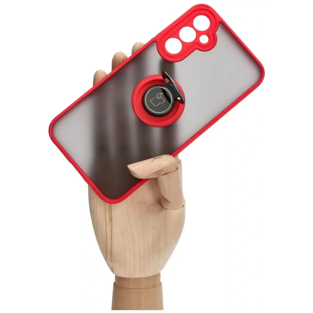 Hurtownia GSM - Bizon Case Hybrid Ring Samsung Galaxy A34 5G füstös piros kerettel - BIZ1059 - {ean13} - Hurt