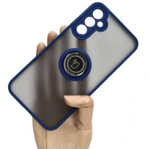 Hurtownia GSM - Bizon Case Hybrid Ring Samsung Galaxy A34 5G füstös színben, tengerészkék kerettel - BIZ1060 - {ean13} - Hurt