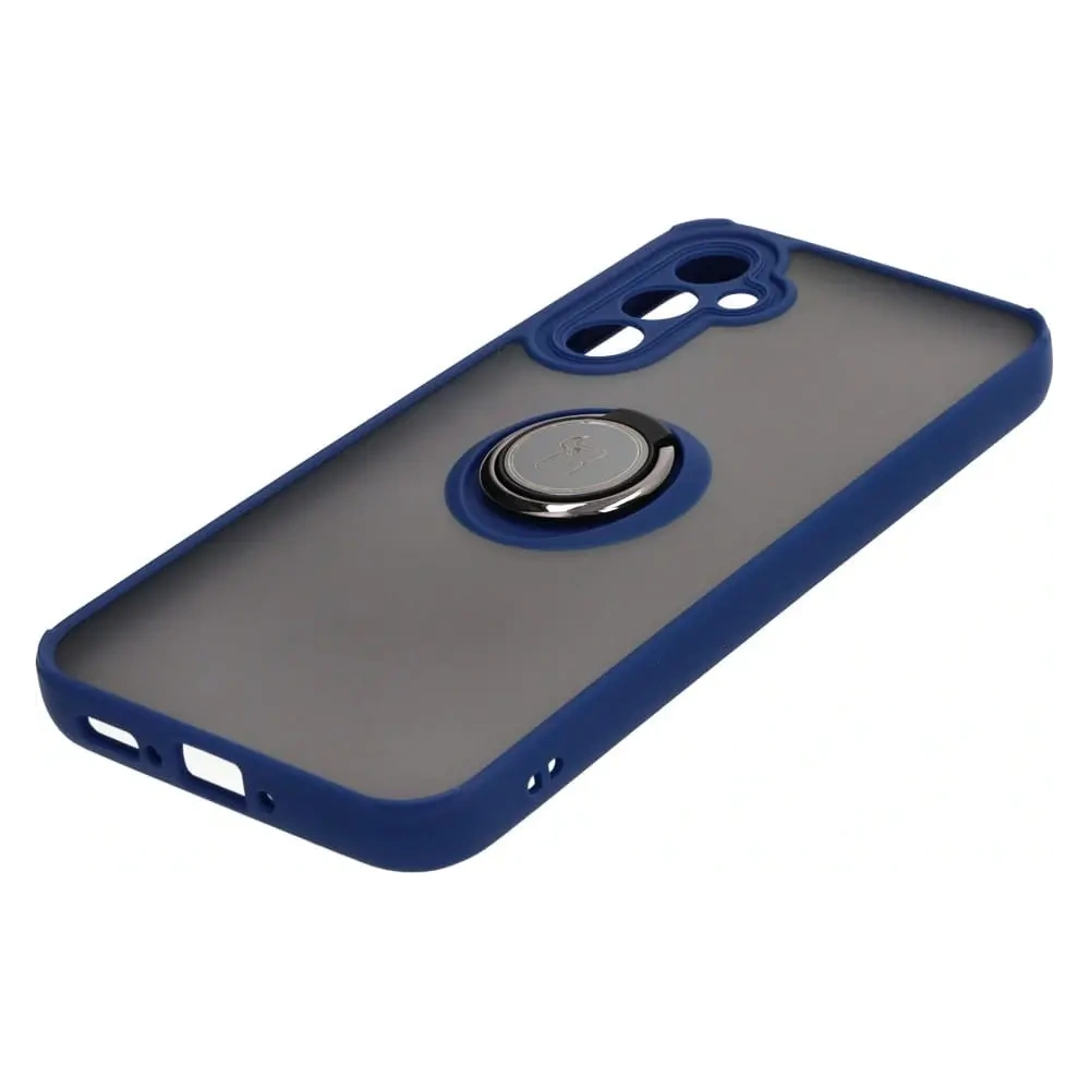 Wholesale Bizon Case Hybrid Ring Samsung Galaxy A34 5G smoky with a navy blue frame - BIZ1060 - {ean13} - Hurt