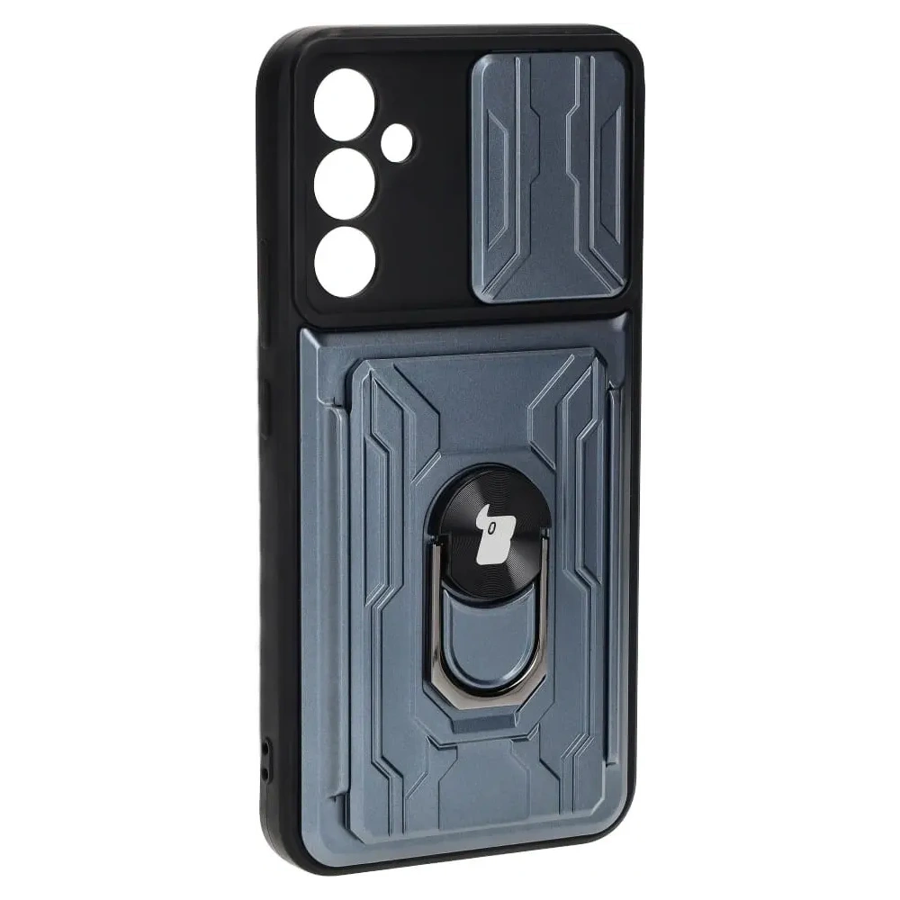 Hurtownia GSM - Bizon Case Camshield Kártyafoglalatos Gyűrű Samsung Galaxy A34 5G szürke - BIZ7447 - {ean13} - Hurt