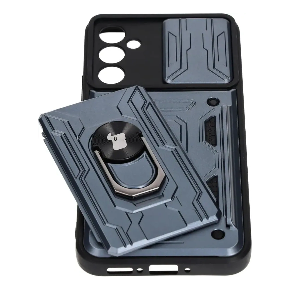 Hurtownia GSM - Bizon Case Camshield Kártyafoglalatos Gyűrű Samsung Galaxy A34 5G szürke - BIZ7447 - {ean13} - Hurt