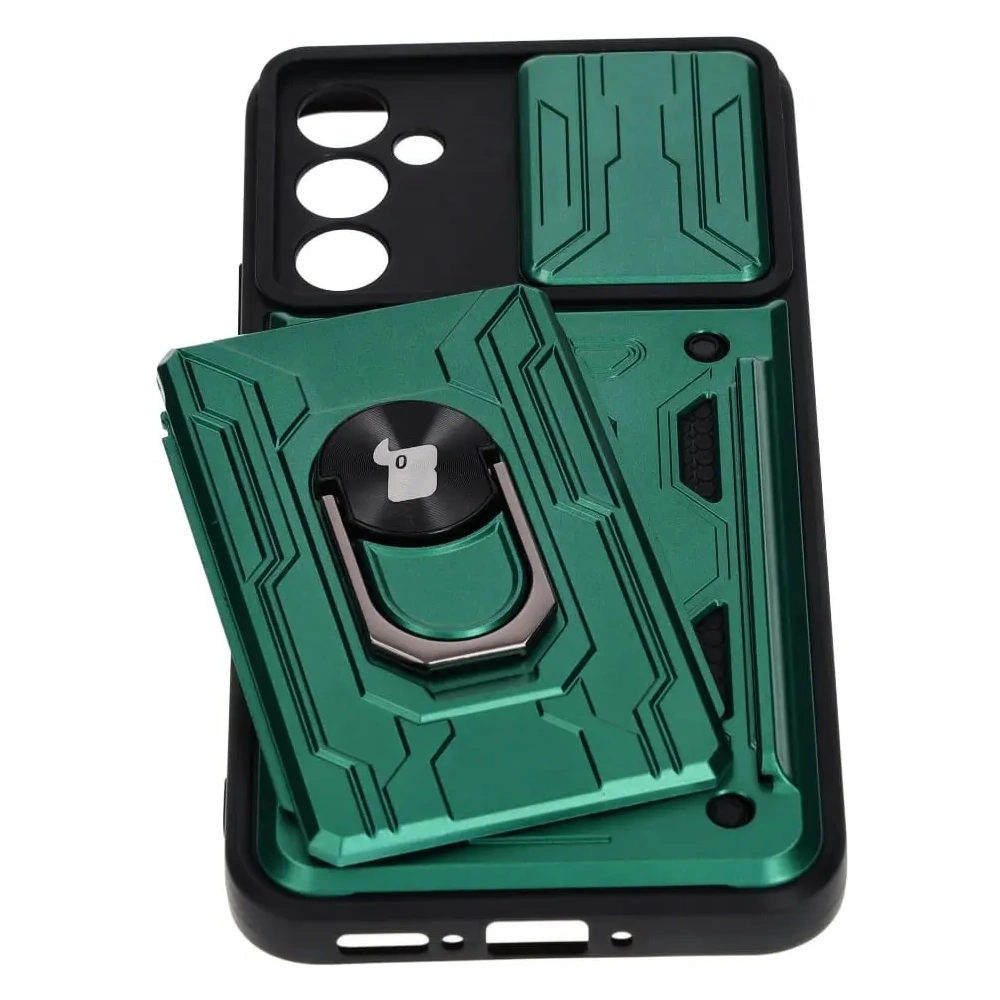 Hurtownia GSM - Etui Bizon Case Camshield Card Slot Ring do Samsung Galaxy A34 5G zielone - BIZ7450 - {ean13} - Hurt