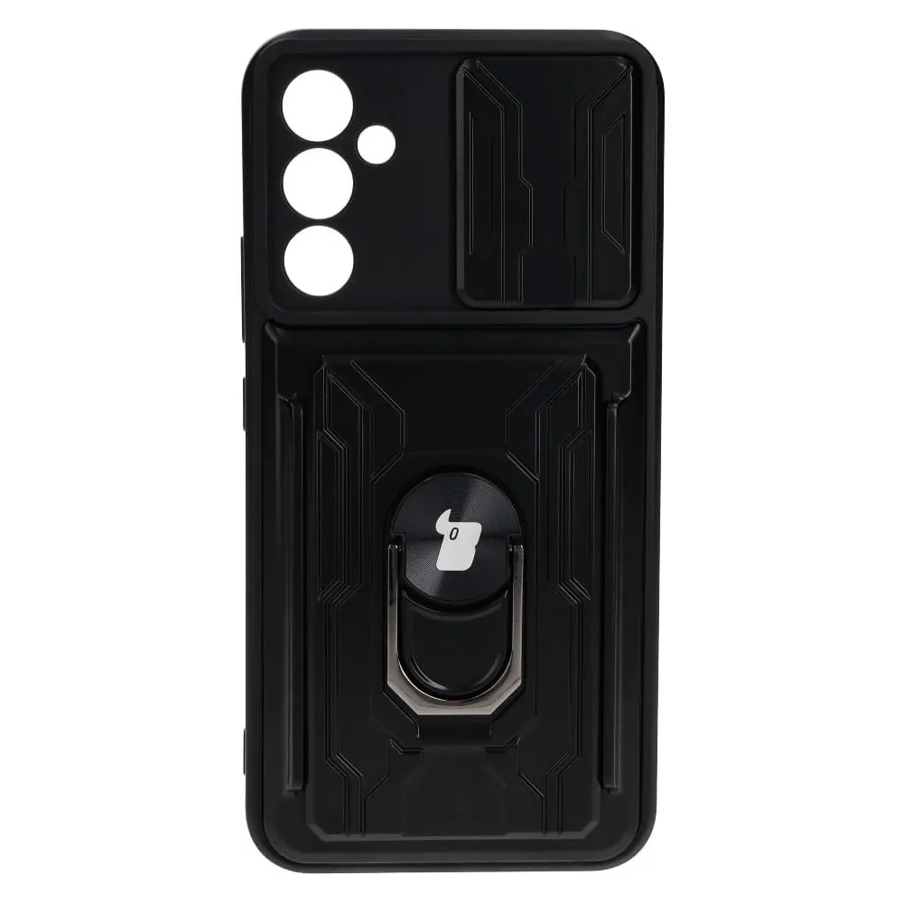 Hurtownia GSM - Etui Bizon Case Camshield Card Slot Ring do Samsung Galaxy A34 5G czarne - BIZ7451 - {ean13} - Hurt