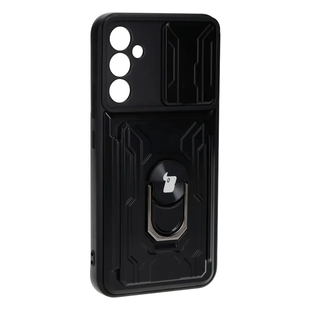 Hurtownia GSM - Etui Bizon Case Camshield Card Slot Ring do Samsung Galaxy A34 5G czarne - BIZ7451 - {ean13} - Hurt
