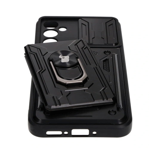 Etui Bizon Case Camshield Card Slot Ring do Samsung Galaxy A34 5G czarne