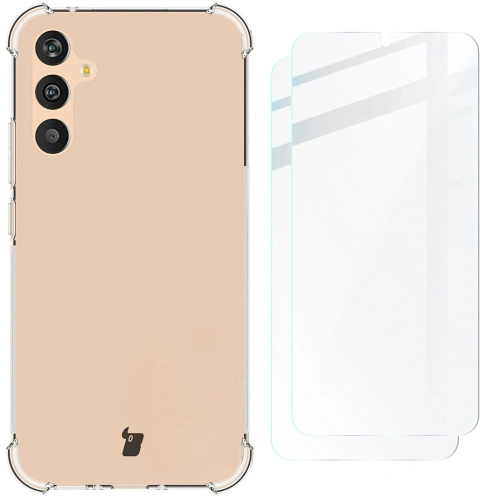 Etui + 2x szkło na ekran Bizon Case Clear Pack do Samsung Galaxy A34 5G przezroczyste