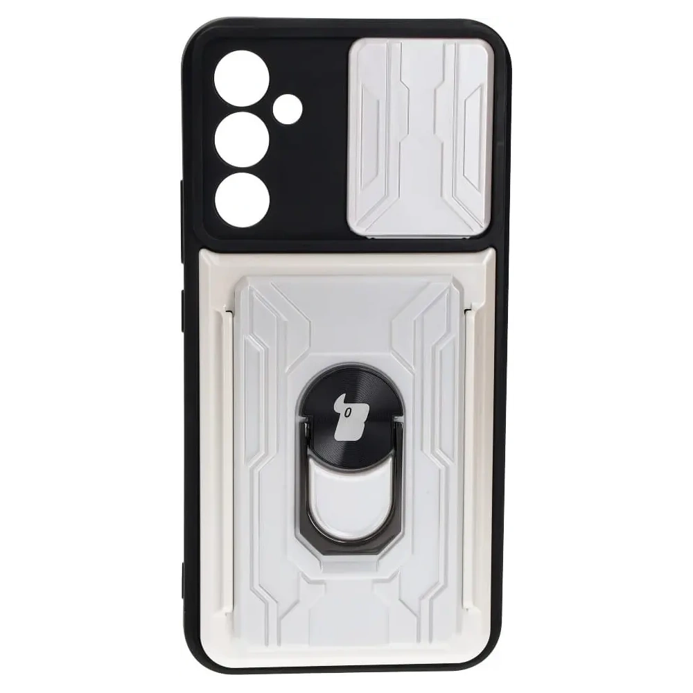 Hurtownia GSM - Etui Bizon Case Camshield Card Slot Ring do Samsung Galaxy A34 5G białe - BIZ7453 - {ean13} - Hurt