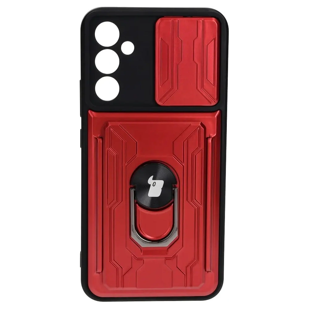 Hurtownia GSM - Etui Bizon Case Camshield Card Slot Ring do Samsung Galaxy A34 5G czerwone - BIZ7456 - {ean13} - Hurt