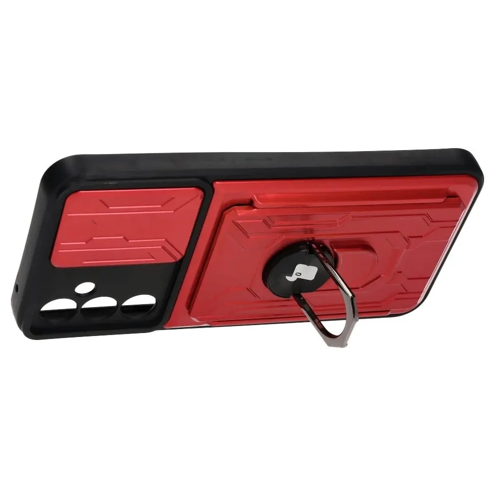 Hurtownia GSM - Etui Bizon Case Camshield Card Slot Ring do Samsung Galaxy A34 5G czerwone - BIZ7456 - {ean13} - Hurt
