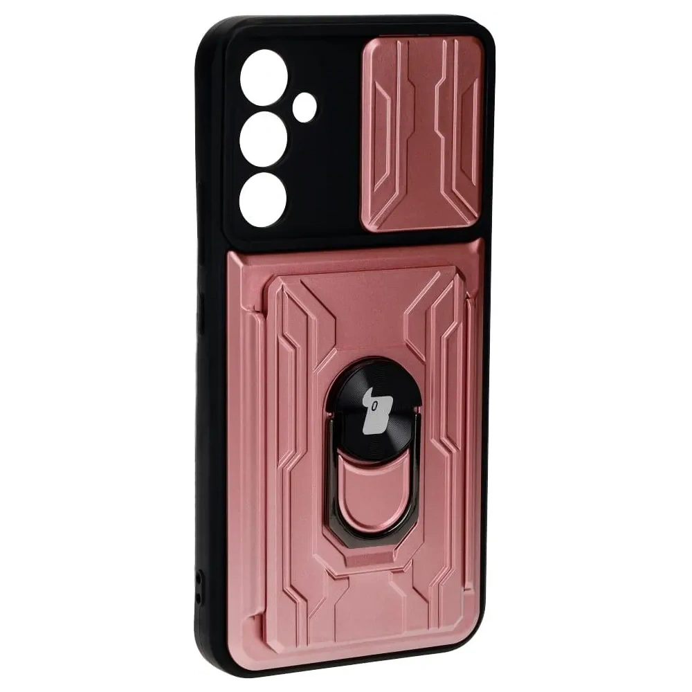 Hurtownia GSM - Bizon Case Camshield Kártyafoglalatos Gyűrű Samsung Galaxy A34 5G világos rózsaszín - BIZ7458 - {ean13} - Hurt