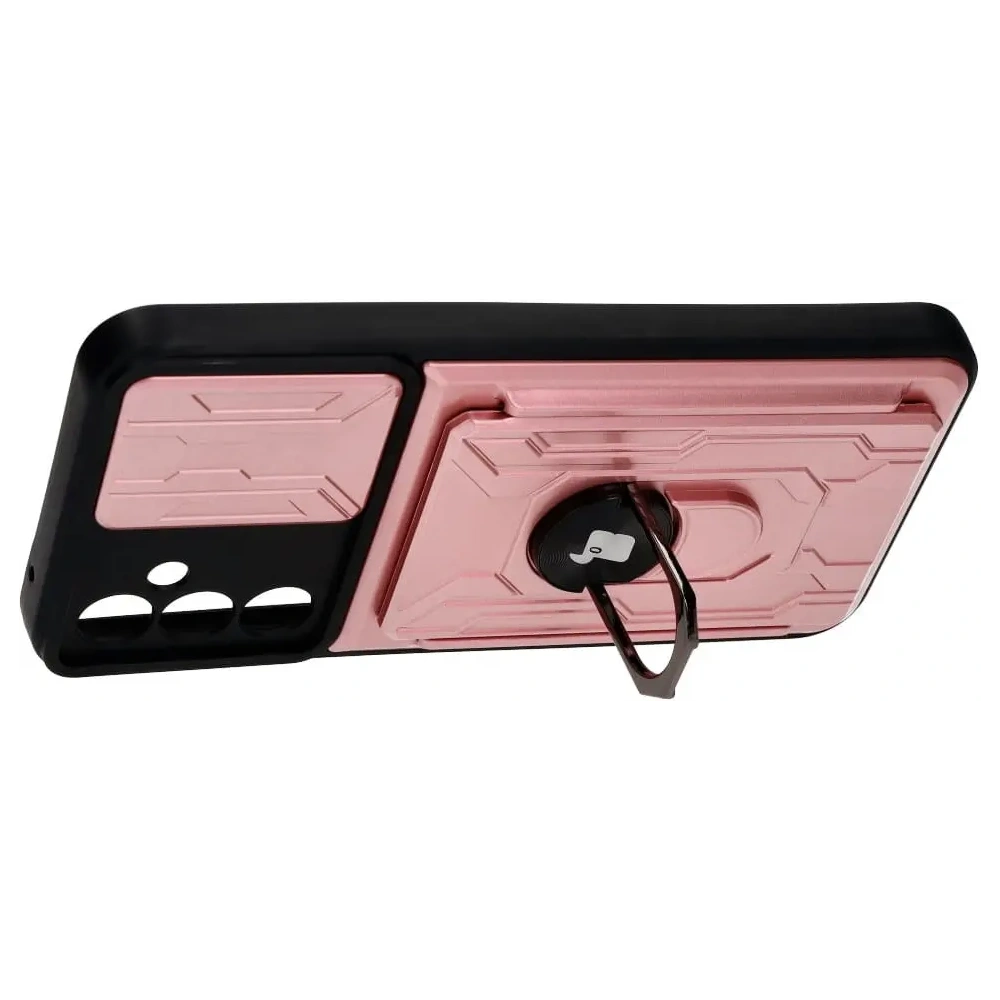 Hurtownia GSM - Bizon Case Camshield Kártyafoglalatos Gyűrű Samsung Galaxy A34 5G világos rózsaszín - BIZ7458 - {ean13} - Hurt