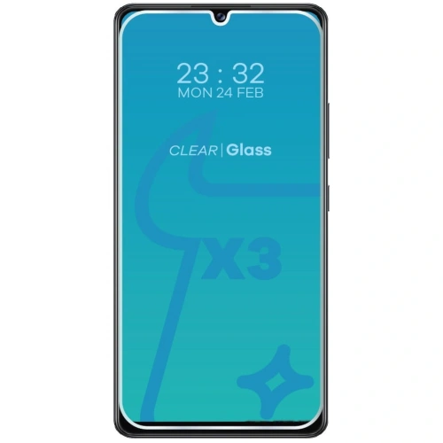 3x szkło hartowane Bizon Glass Clear + szkło na obiektyw Samsung Galaxy A42 5G