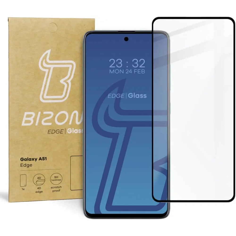 Hurtownia GSM - Szkło hartowane Bizon Glass Edge do Samsung Galaxy A51 czarne - BIZ1088 - {ean13} - Hurt
