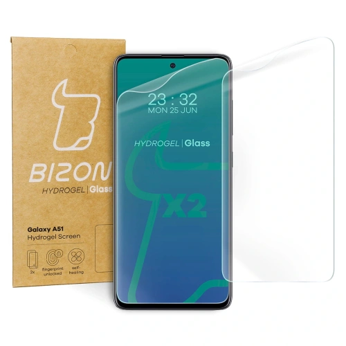 Folia hydrożelowa na ekran Bizon Glass Hydrogel Samsung Galaxy A51 [2 PACK]