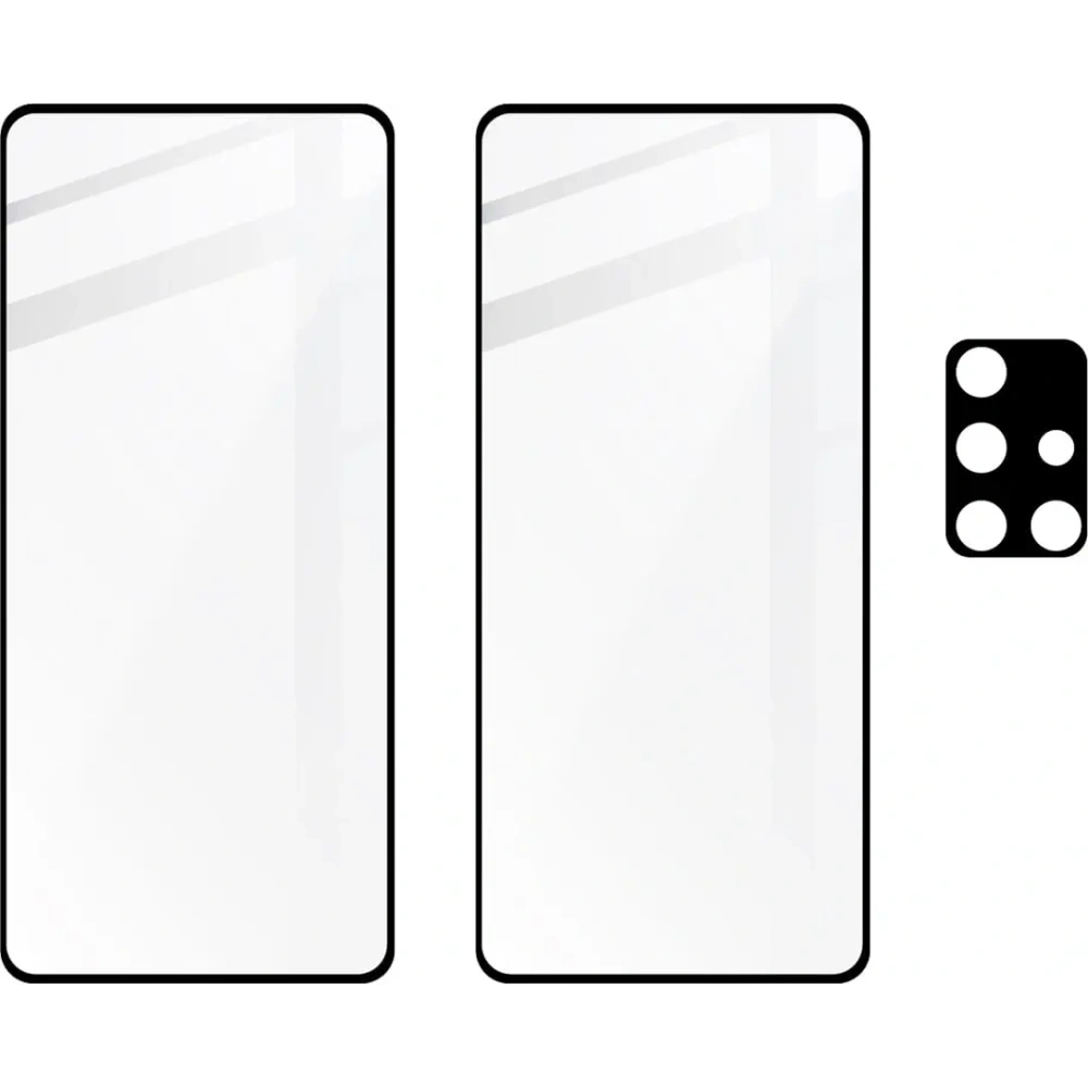 Hurtownia GSM - Bizon Glass Edge 2x sticlă securizată + protecție pentru lentilă Samsung Galaxy A51 negru - BIZ7464 - {ean13} - Hurt