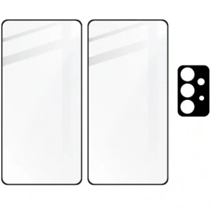 Hurtownia GSM - Bizon Glass Edge gehärtetes Glas - [2 PACK] + Linsenschutz Samsung Galaxy A52s 5G A52 4G/5G schwarz - BIZ1096 - {ean13} - Hurt