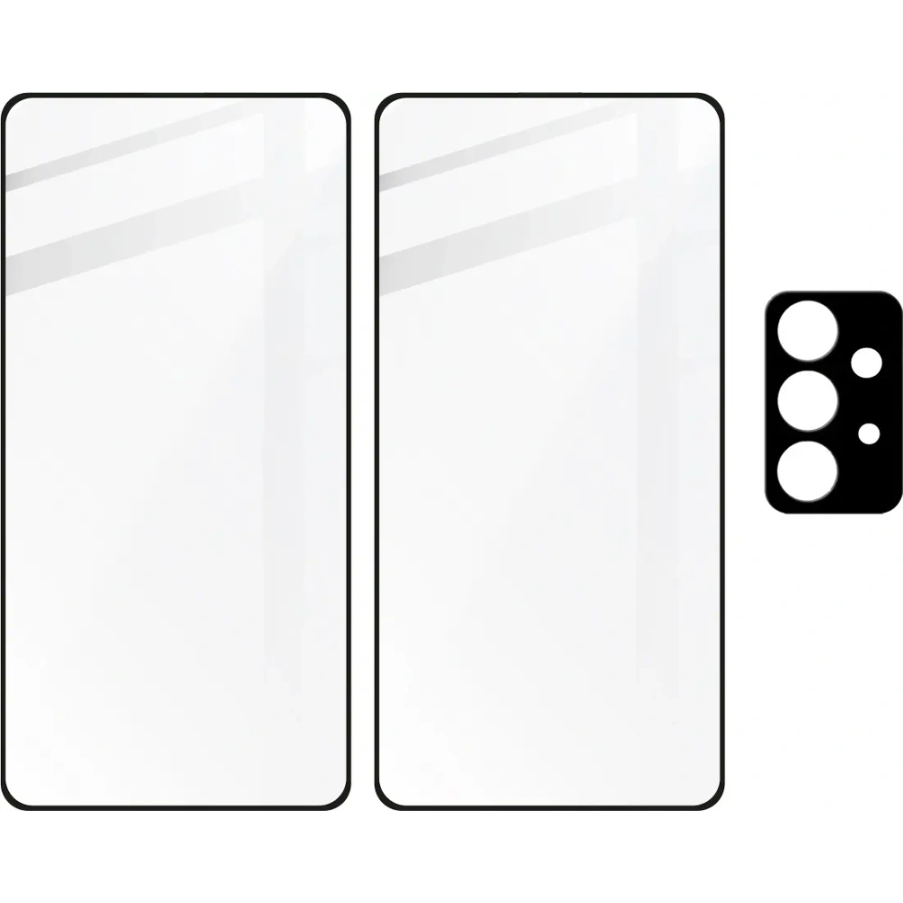 Hurtownia GSM - Bizon Glass Edge edzett üveg - [2 PACK] + lencse védelem Samsung Galaxy A52s 5G A52 4G/5G fekete - BIZ1096 - {ean13} - Hurt