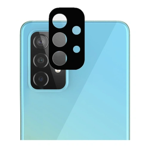 Szkło hartowane Bizon Glass Edge - [2 PACK] + ochrona na obiektyw Samsung Galaxy A52s 5G A52 4G/5G czarne