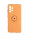 Etui Bizon Case Silicone Ring do Galaxy A52s, A52 5G/4G, pomarańczowe