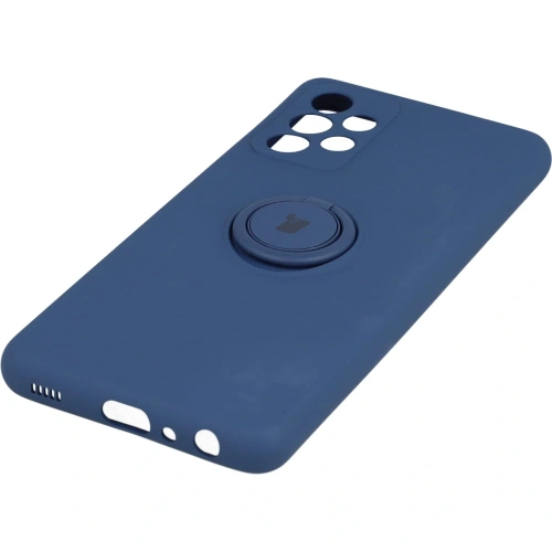 Etui Bizon Case Silicone Ring do Samsung Galaxy A52s / A52 5G/4G granatowe