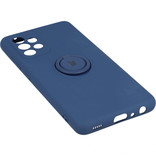 Etui Bizon Case Silicone Ring do Samsung Galaxy A52s / A52 5G/4G granatowe