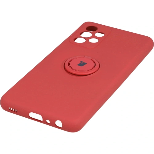 Etui Bizon Case Silicone Ring do Samsung Galaxy A52s / A52 5G/4G ciemny róż