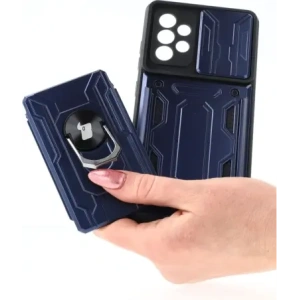 Wholesale Bizon Case Camshield Card Slot Ring Samsung Galaxy A52s 5G A52 4G/5G navy blue - BIZ7480 - {ean13} - Hurt