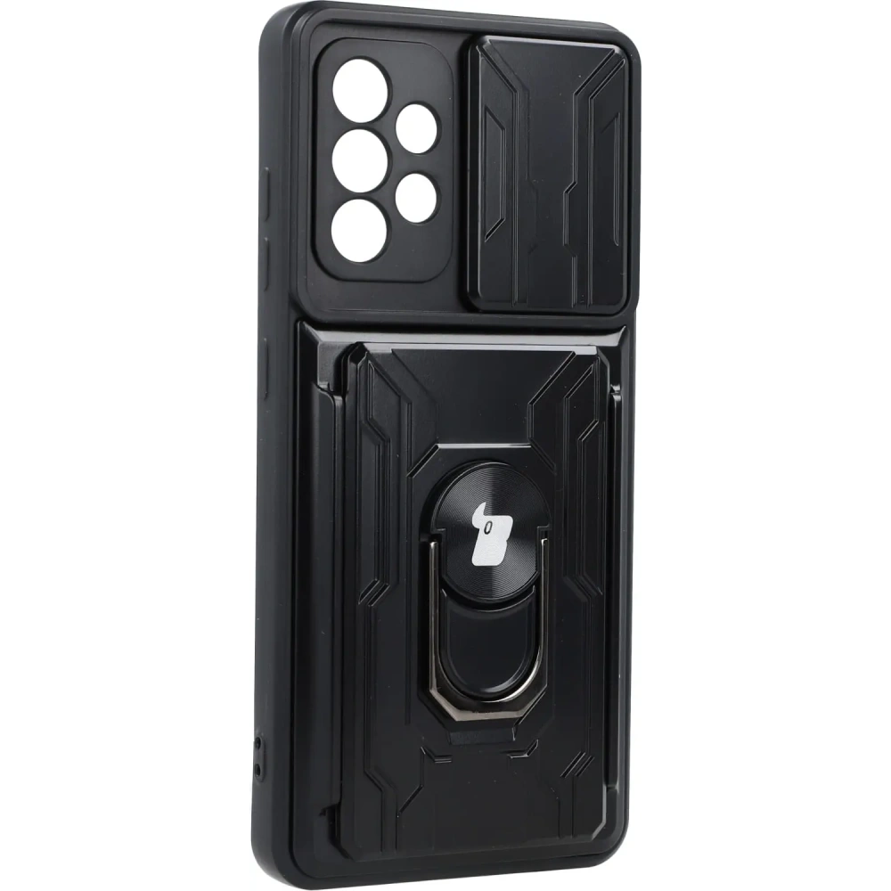 Hurtownia GSM - Bizon Case Camshield Kártyahely Gyűrű Samsung Galaxy A52s 5G A52 4G/5G fekete - BIZ7481 - {ean13} - Hurt