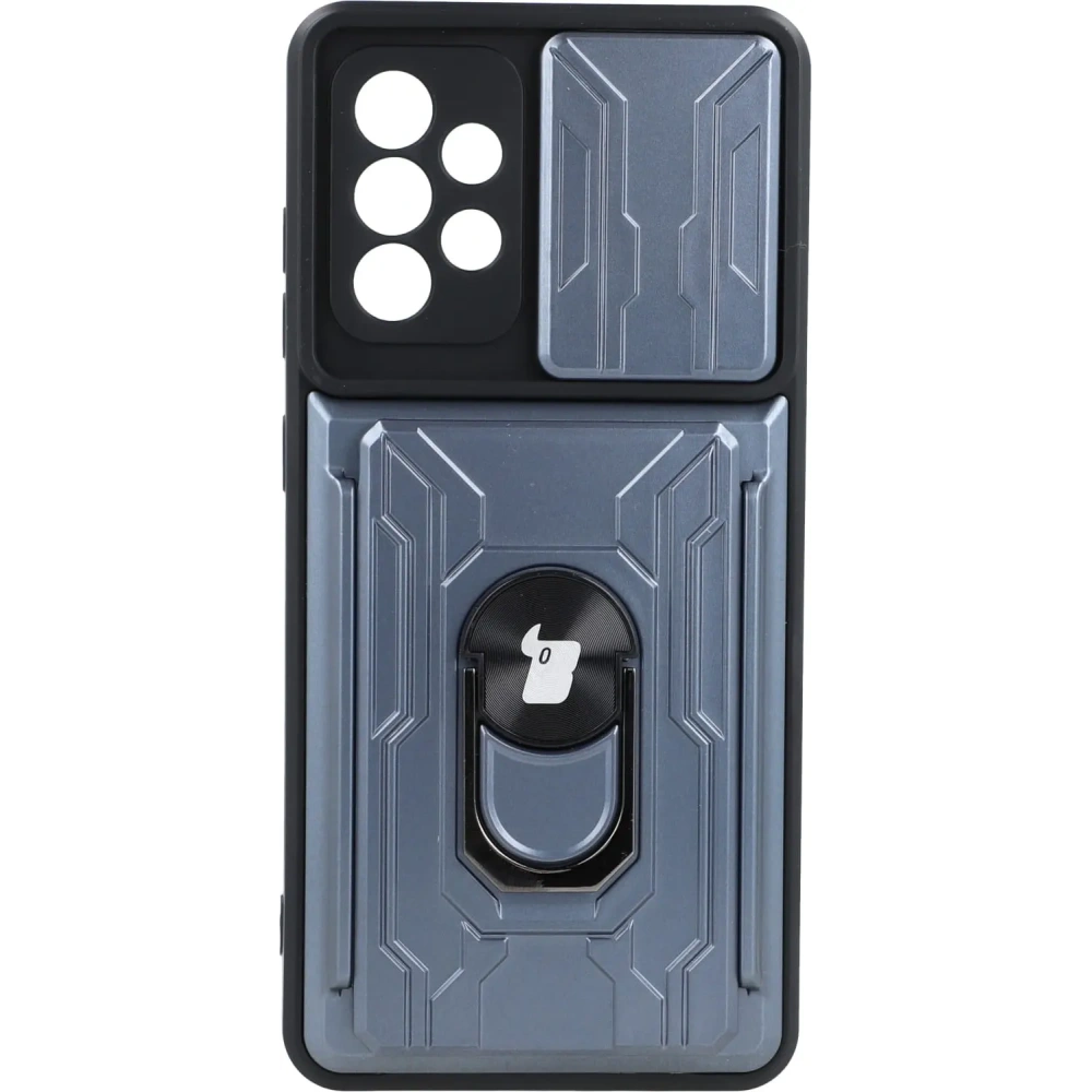 Hurtownia GSM - Bizon Case Camshield Kartensteckplatz Ring Samsung Galaxy A52s 5G A52 4G/5G grau - BIZ7483 - {ean13} - Hurt