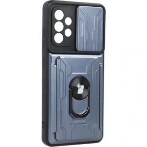 Hurtownia GSM - Etui Bizon Case Camshield Card Slot Ring do Galaxy A52s 5G, A52 4G/5G, szare - BIZ7483 - {ean13} - Hurt