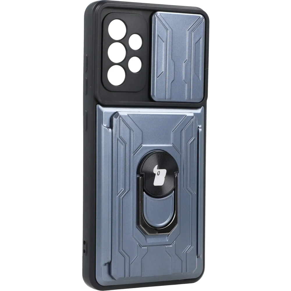 Hurtownia GSM - Bizon Case Camshield Kartensteckplatz Ring Samsung Galaxy A52s 5G A52 4G/5G grau - BIZ7483 - {ean13} - Hurt