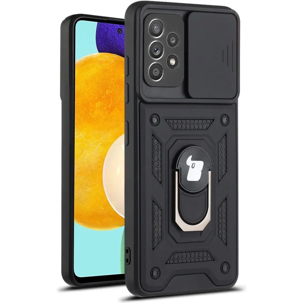 Hurtownia GSM - Bizon Case CamShield Ring Samsung Galaxy A52s 5G A52 4G/5G schwarz - BIZ7484 - {ean13} - Hurt