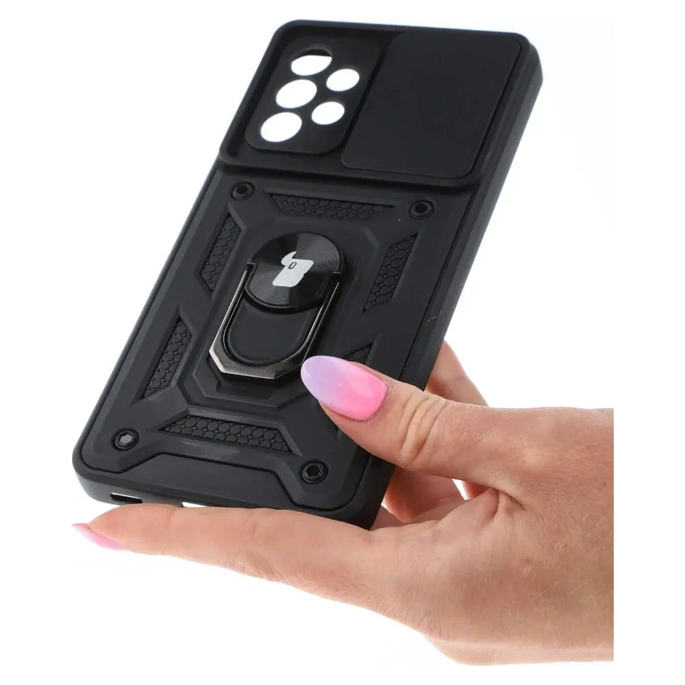 Hurtownia GSM - Bizon Case CamShield Ring Samsung Galaxy A52s 5G A52 4G/5G schwarz - BIZ7484 - {ean13} - Hurt