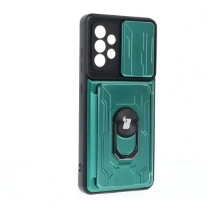 Hurtownia GSM - Etui Bizon Case Camshield Card Slot Ring do Galaxy A52s 5G, A52 4G/5G, jasnozielone - BIZ7486 - {ean13} - Hurt