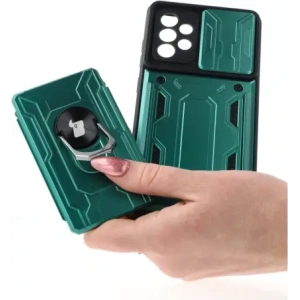 Wholesale Bizon Case Camshield Card Slot Ring Samsung Galaxy A52s 5G A52 4G/5G light green - BIZ7486 - {ean13} - Hurt