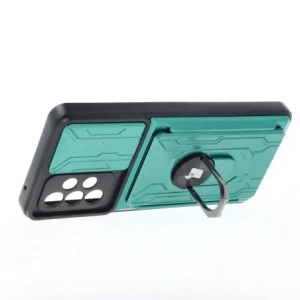 Hurtownia GSM - Etui Bizon Case Camshield Card Slot Ring do Galaxy A52s 5G, A52 4G/5G, jasnozielone - BIZ7486 - {ean13} - Hurt