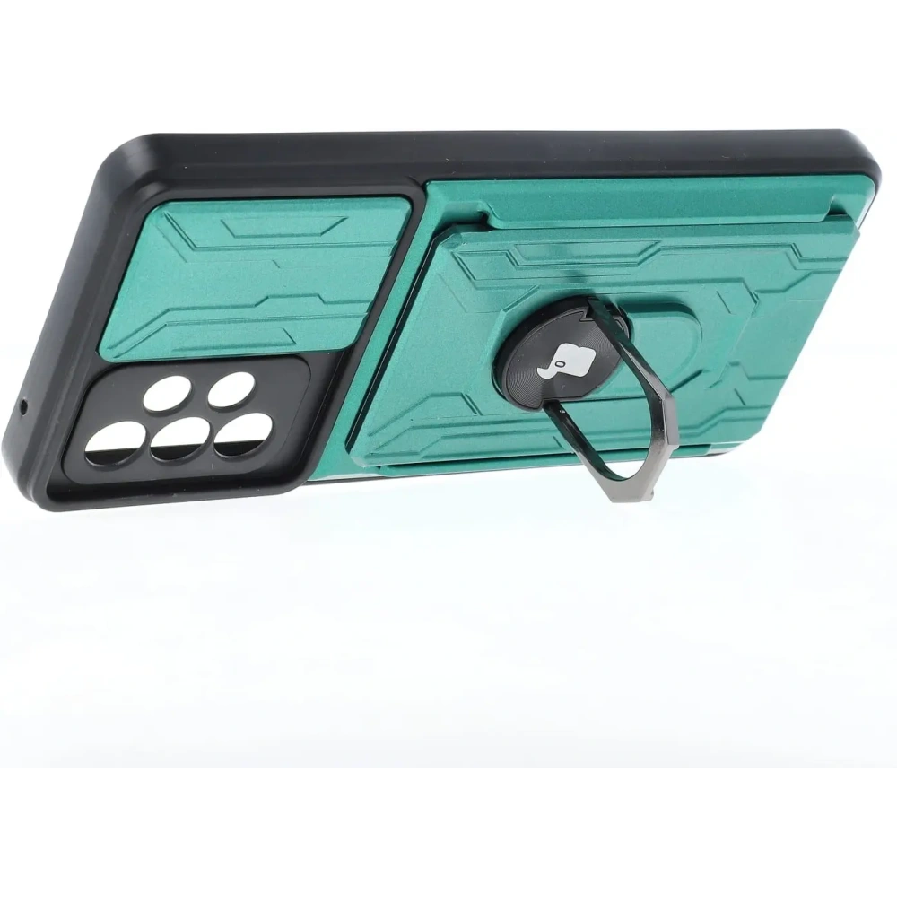 Hurtownia GSM - Bizon Case Camshield Kártyafoglalatos Gyűrű Samsung Galaxy A52s 5G A52 4G/5G világos zöld - BIZ7486 - {ean13} - Hurt