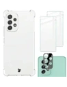 Bizon Case Clear Pack tok + 2x kijelző üveg + lencse üveg Samsung Galaxy A53 5G átlátszó