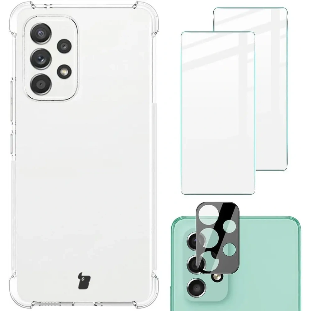 Hurtownia GSM - Bizon Case Clear Pack carcasă + 2x sticlă pentru ecran + sticlă pentru lentilă Samsung Galaxy A53 5G clar - BIZ1129 - {ean13} - Hurt