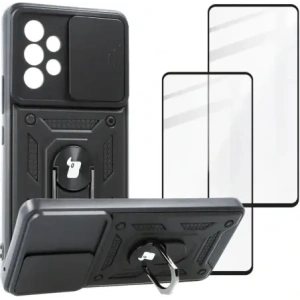 Hurtownia GSM - Bizon Case Camshield Pack husă + 2x sticlă de protecție Samsung Galaxy A53 5G negru - BIZ7493 - {ean13} - Hurt