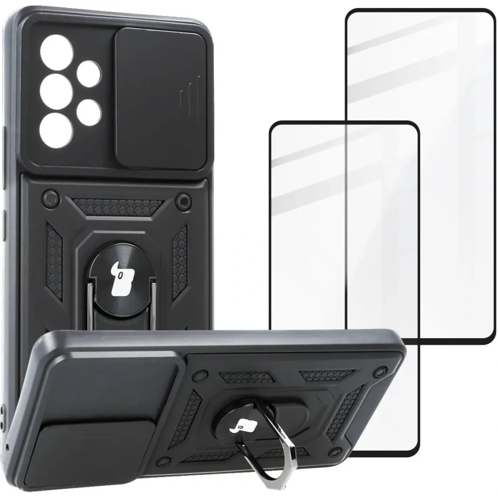Hurtownia GSM - Etui + 2x szkło Bizon Case Camshield Pack do Samsung Galaxy A53 5G, czarne - BIZ7493 - {ean13} - Hurt
